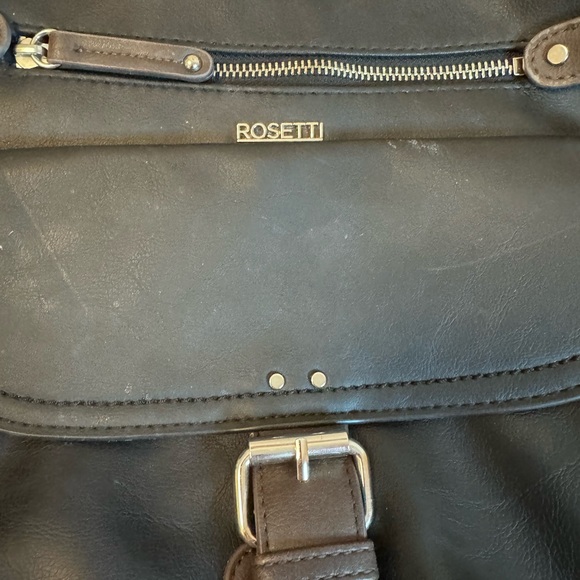 Rosetti Faux Leather Black/Brown Crossbody EUC No Defects - Picture 5 of 9